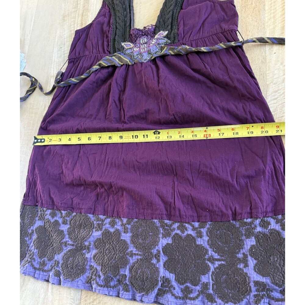 Vintage Free People Dress Y2K Boho Crochet Lace Empire Waist Festival S - Picture 11 of 16